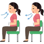 椅子ヨガの画像